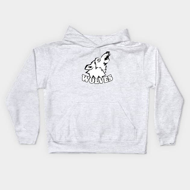 Wolves Mascot Kids Hoodie by Generic Mascots